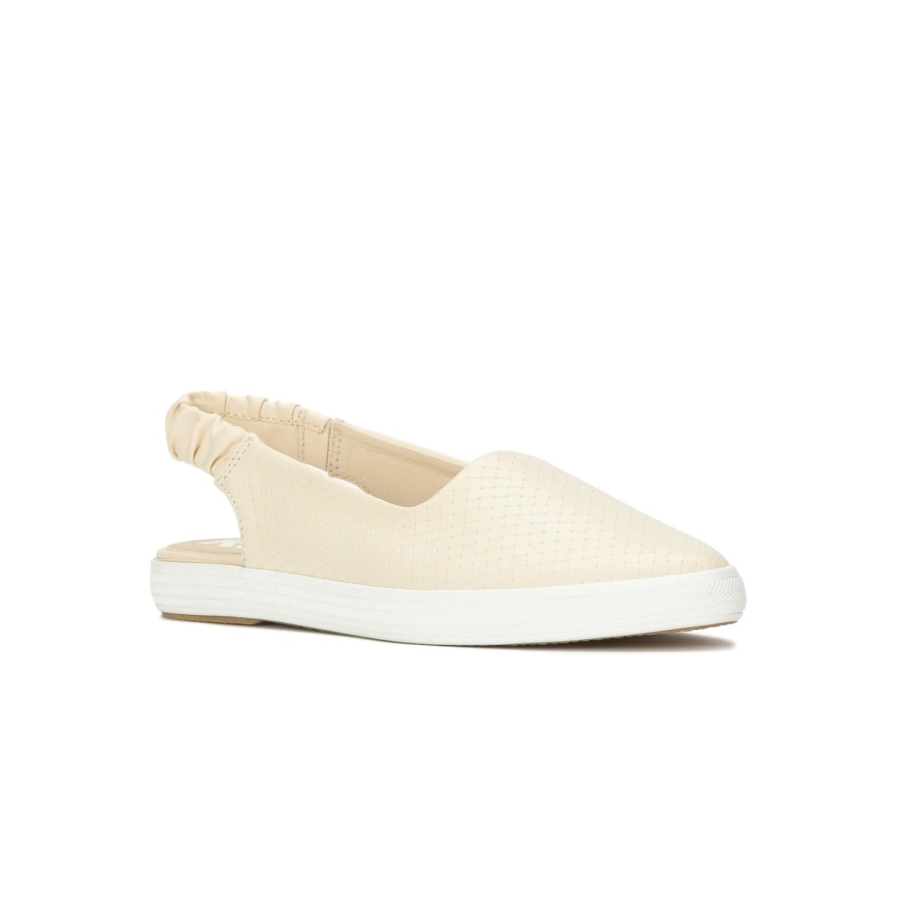 Point Slingback Basketweave Emboss Leather