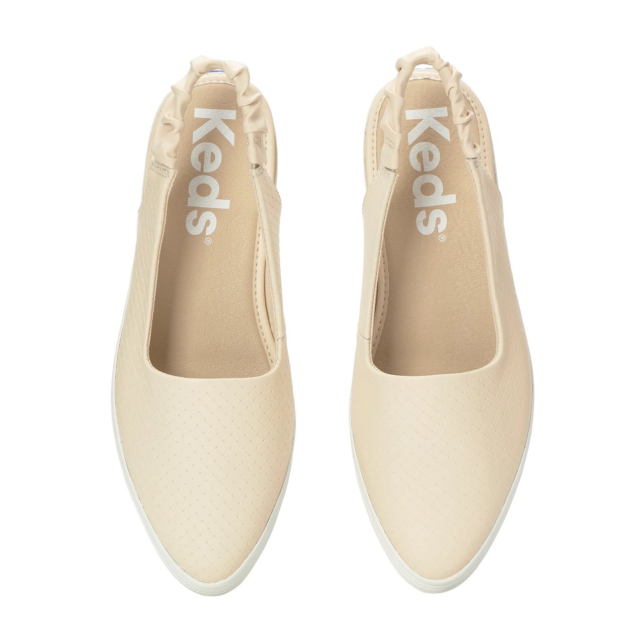 Point Slingback Basketweave Emboss Leather