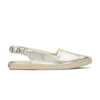 Point Slingback Metallic Leather Jute Foxing Light Gold view