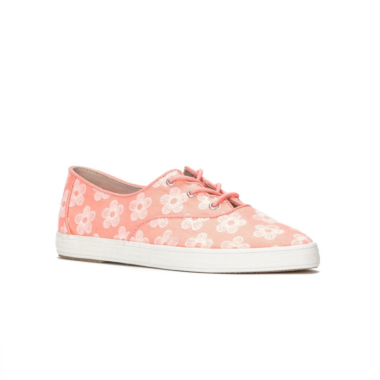 Champion Point Low Wave Canvas Floral Embroidery Lace-Up