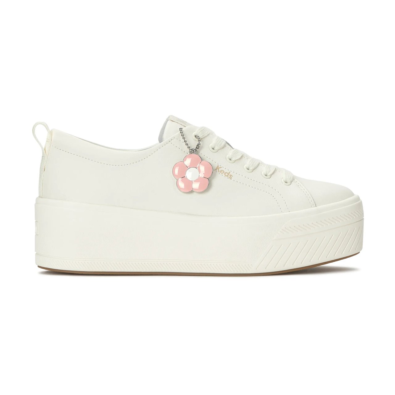 Skyler Leather Daisy Charm Lace-Up