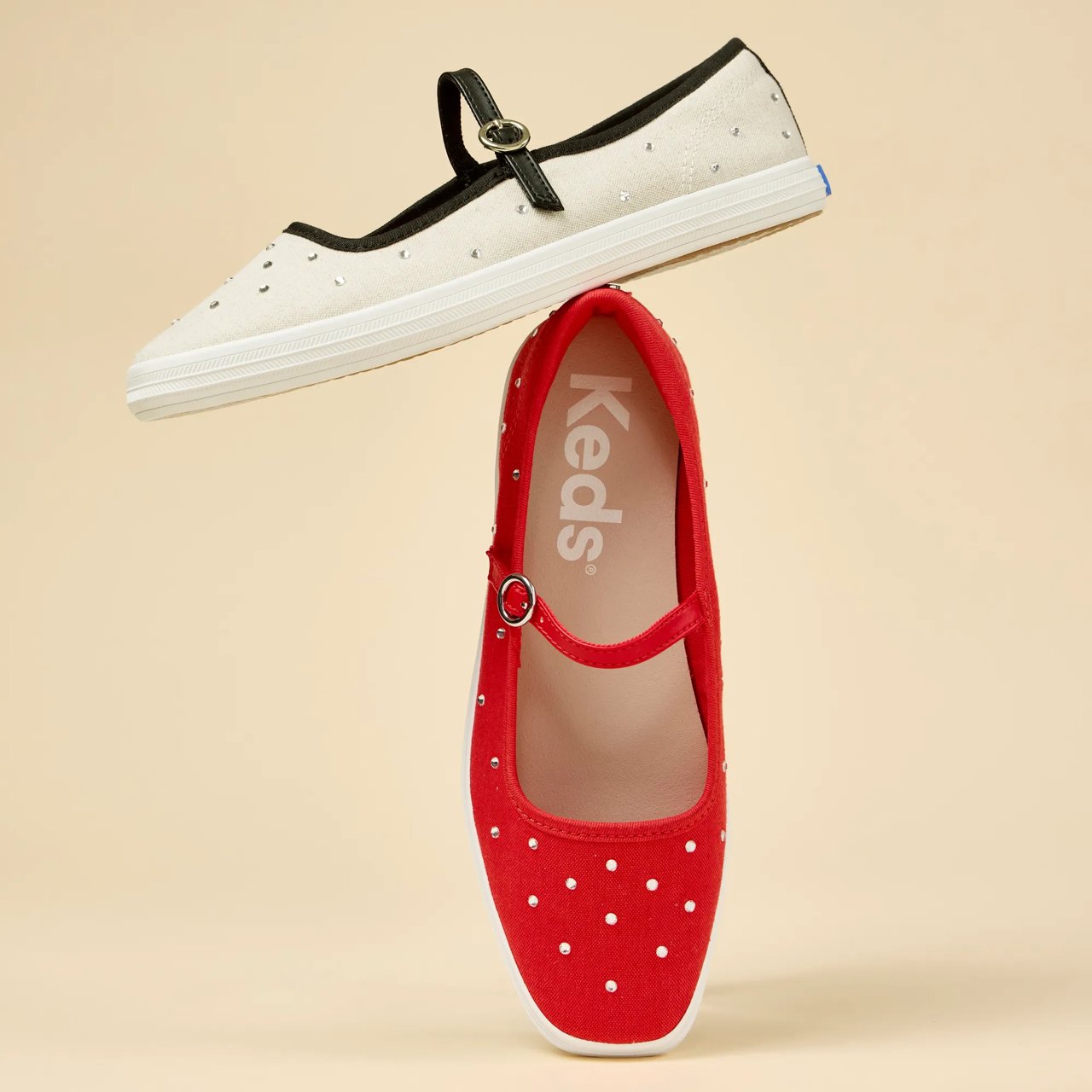 Square Toe Mary Jane Woven