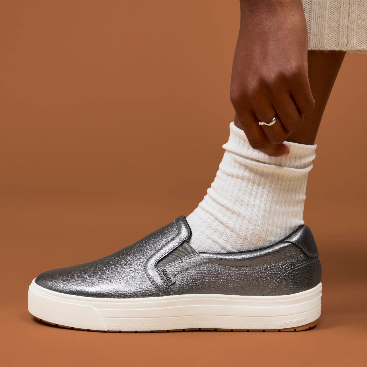 Park Metallic Leather Slip-On
