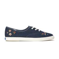 Champion Point Low Denim Ditsy Rose Embroidery Lace-Up Blue view