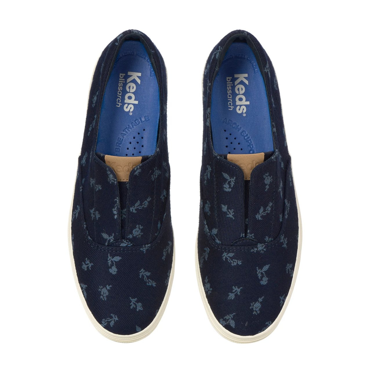 Champion Round Toe Chambray Floral Jacquard Slip-On