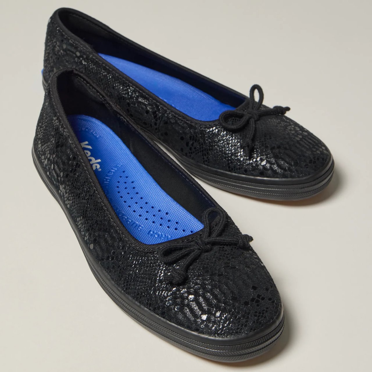 Maisie Ballet Metallic Foil Snake Leather