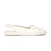 Point Slingback Leather Flowers Egret view