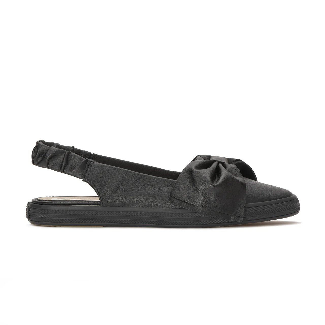 Point Slingback Leather Bow