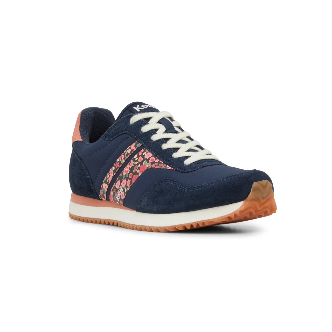 Rena Nylon/Suede Ditsy Rose Lace-Up