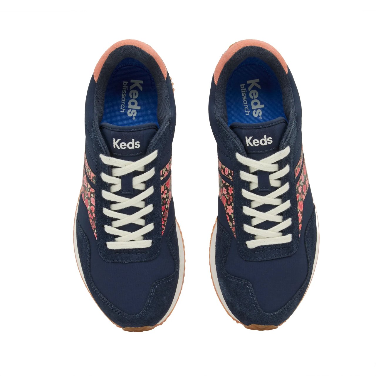 Rena Nylon/Suede Ditsy Rose Lace-Up