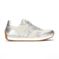 Rena Metallic Leather Lace-Up Silver Metallic view