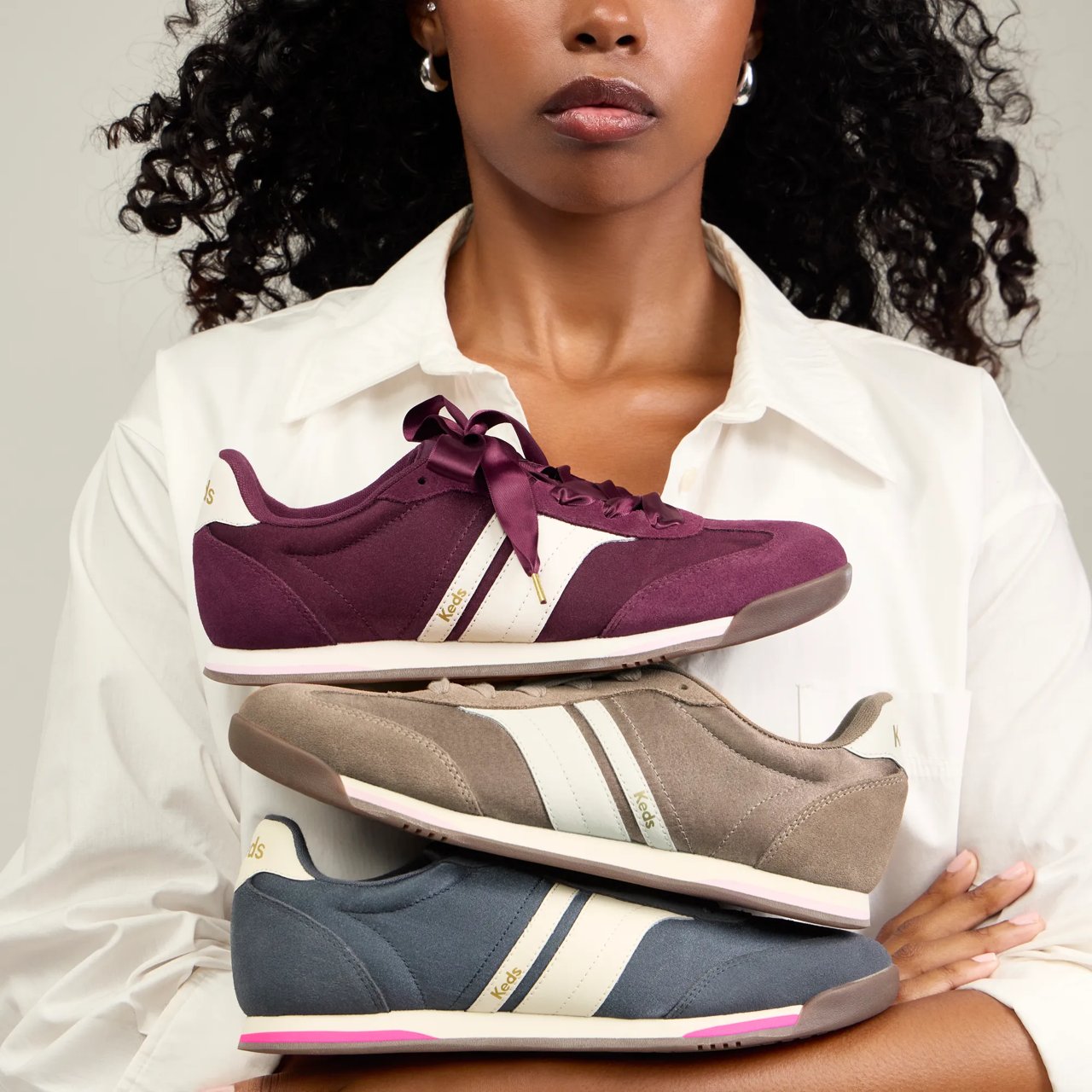 Revival Satin/Suede Lace-Up