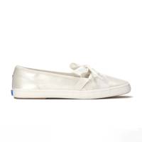 Square Toe Ballet Pearlized Leather White Pearlized view