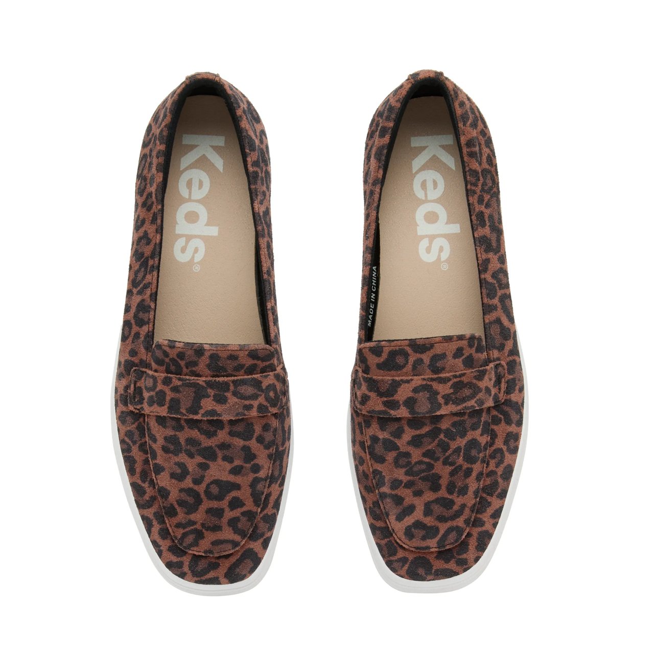 Square Toe Loafer Jaguar Printed Suede