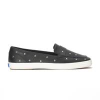 Square Toe Loafer Leather Studs Black/Silver view