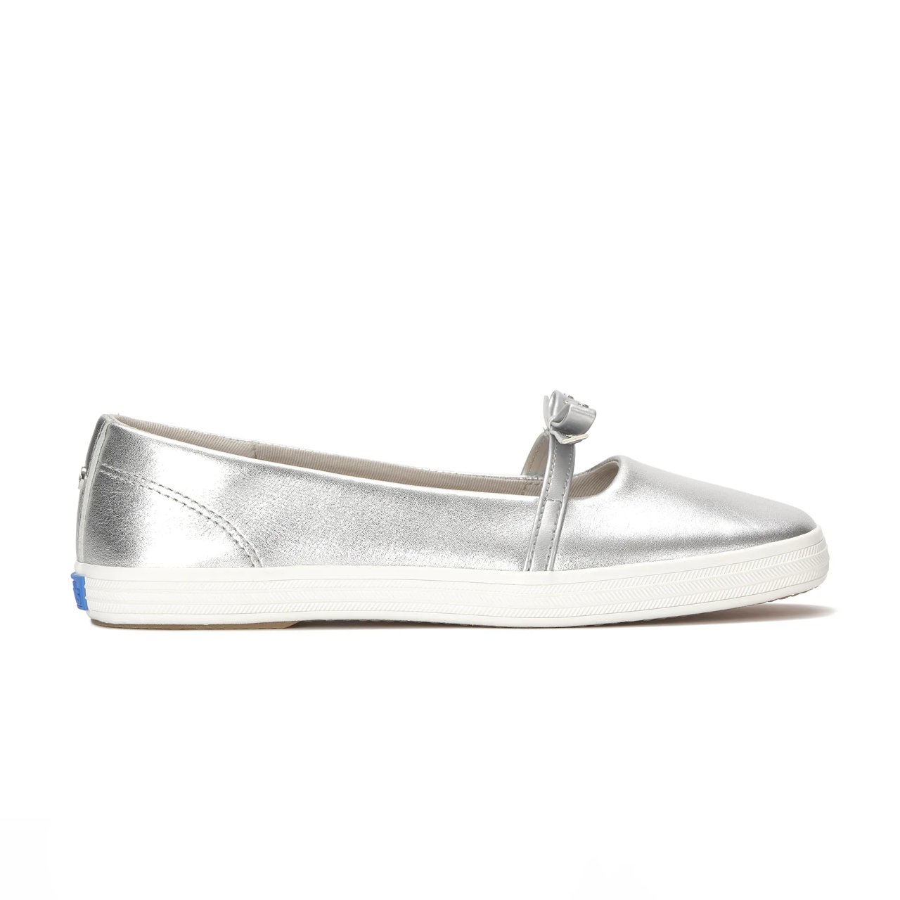 Square Toe Mini Bow Metallic Leather