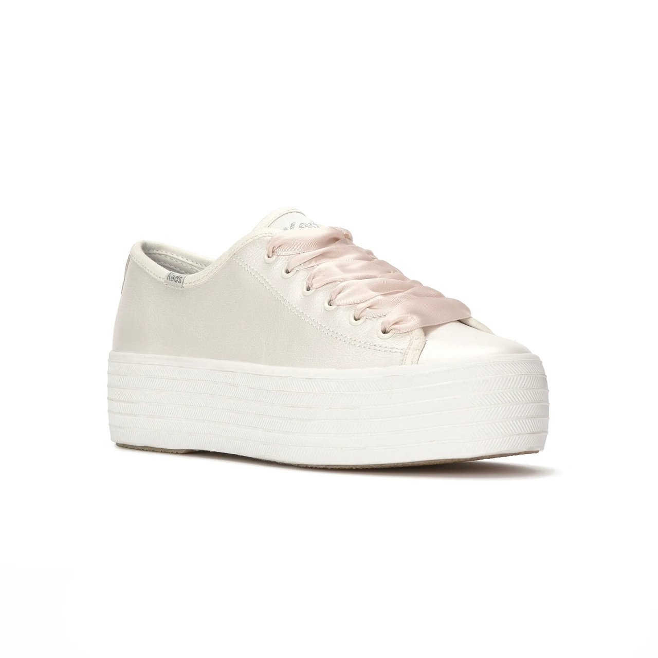 Triple Up Pearlized Leather Ballet