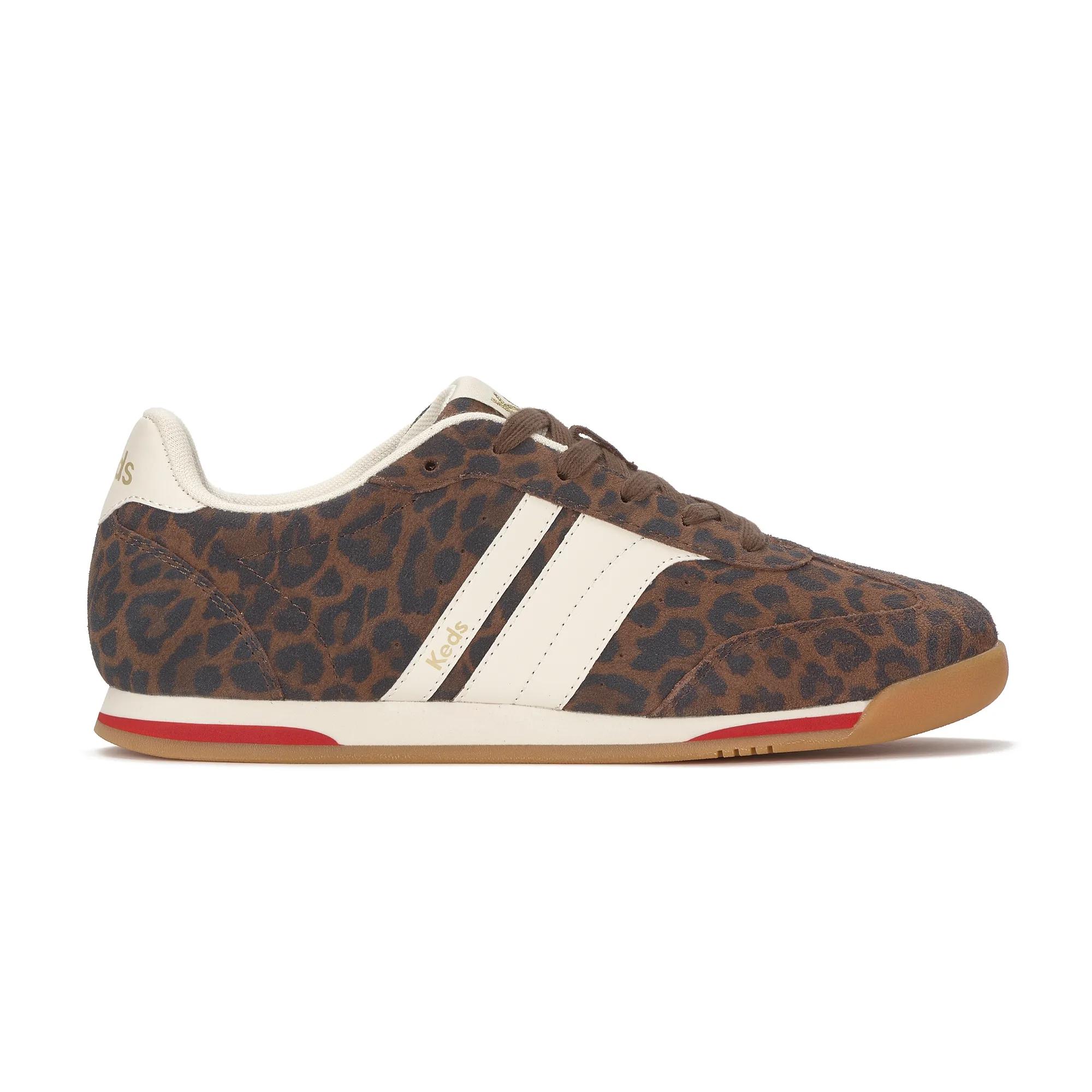 Keds Women's Revival Leopard Suede Lace-Up Sneakers in Dark Brown size 11 - M
