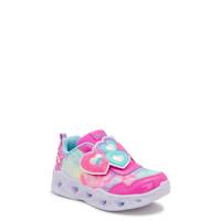 Toddler Girls' Heart Lights Lovin Reflection Sneaker Pink/Turquoise view