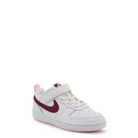 Toddler Girls' Court Borough Low Sneaker WHITE/DARK BEETROOT view