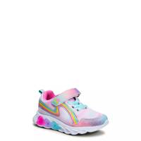 Toddler Girls' Rainbow Hearts Light-Up Running Shoe Purple view