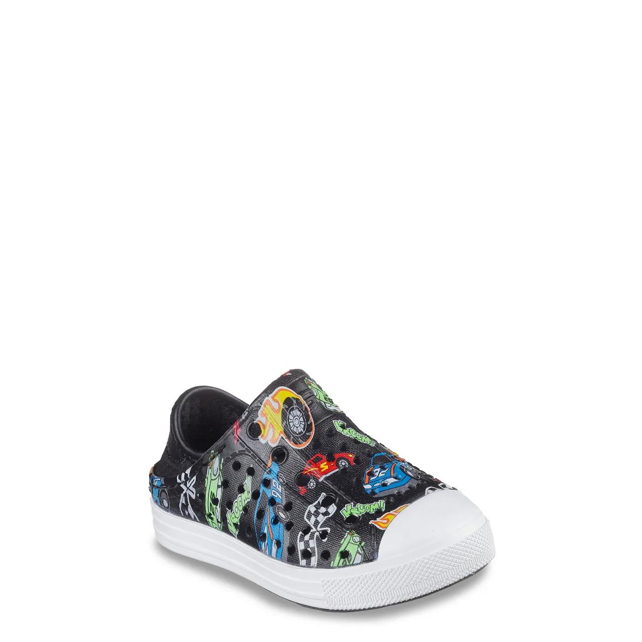 Skechers Toddler Boys' Foamies Guzman Steps Print Splash Slip-On