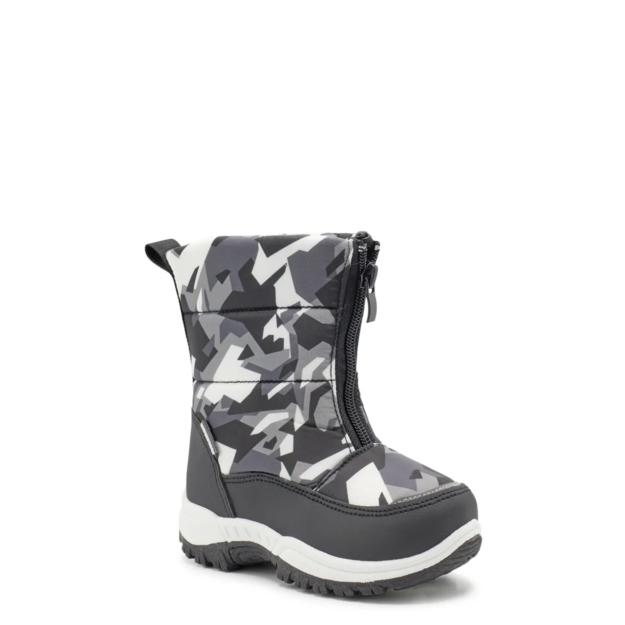 Toddler Boy's Waterproof Dig Camo Front Zip Winter Boot