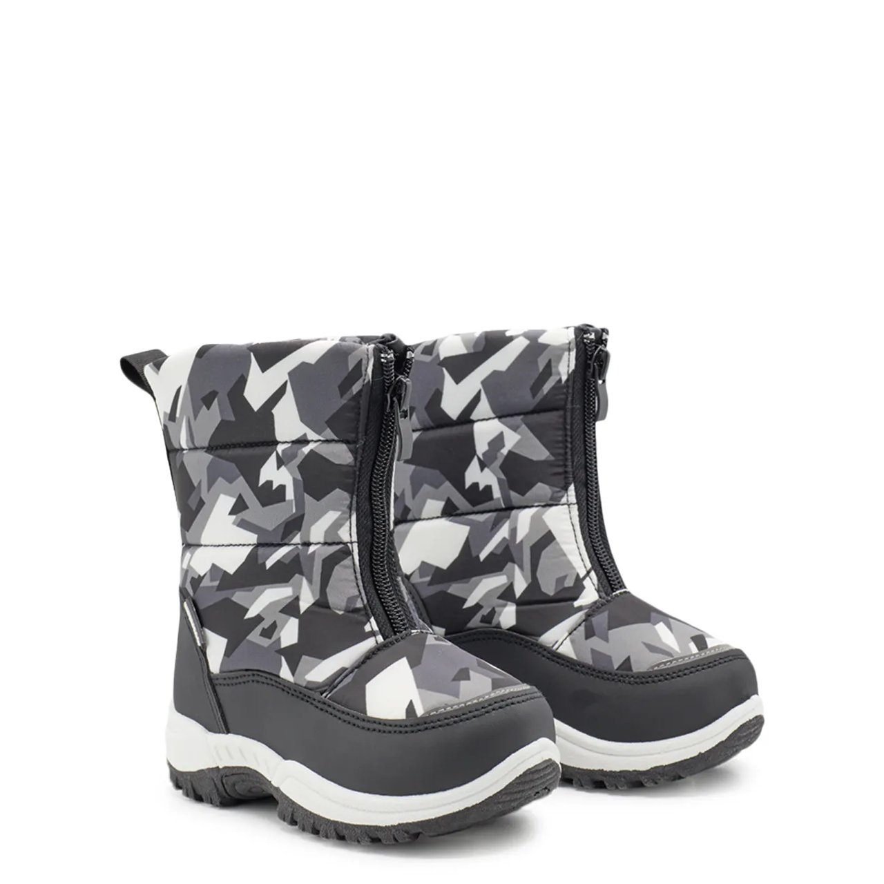 Toddler Boy's Waterproof Dig Camo Front Zip Winter Boot