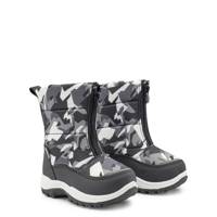 Toddler Boy's Waterproof Dig Camo Front Zip Winter Boot BLACK view