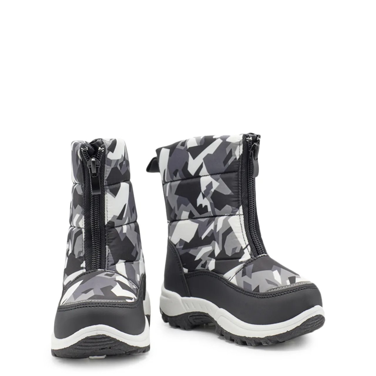 Toddler Boy's Waterproof Dig Camo Front Zip Winter Boot