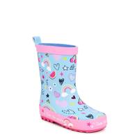 Toddler Girls' Rainbow Waterproof Rainboot Pink/Blue view