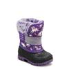 Toddler Girls' Unicorn Waterproof Winter Boot BLACK/PURPLE view