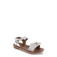 Youth Girls' Rhinestone Buckle Dress Sandal White view