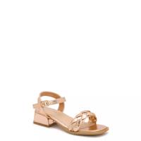 Youth Girls' Braided Heel Sandal Rose Gold view