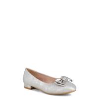 Youth Girls' Amelia Ballet Flat SILVER GLITTER view