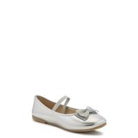 Girl's Bow Ballet Flat SILVER METALLIC view