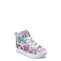 Girls TWK Sparks Butterfly Hi Top Sneakers PINK MULTI view