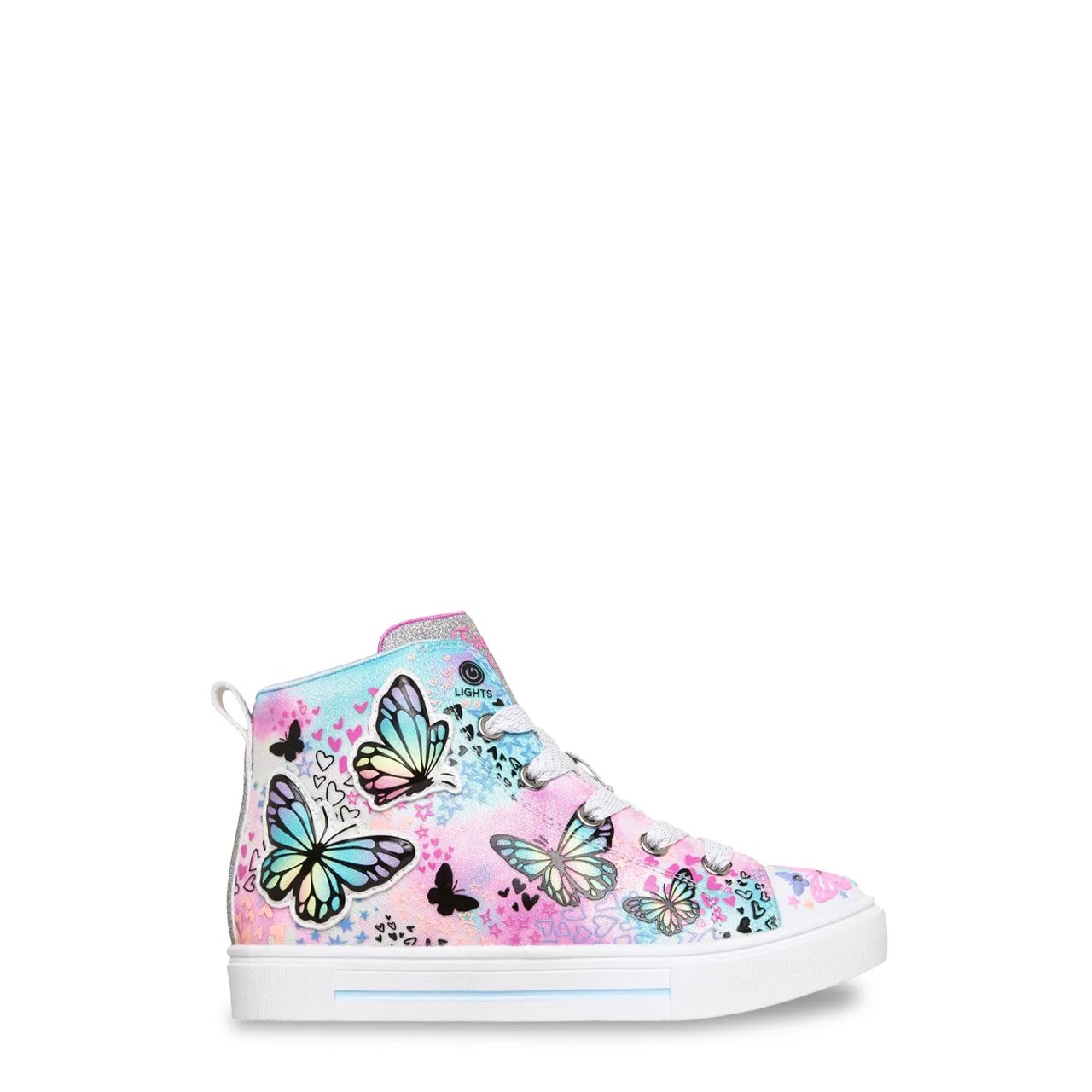 Girls TWK Sparks Butterfly Hi Top Sneakers