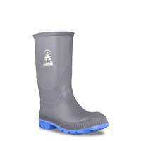 Youth Boys' Stomp Waterproof Rubber Rain Boot Grey view