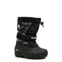 Youth Boys' Flurry Print Waterproof Winter Boot BLACK/QUARRY view