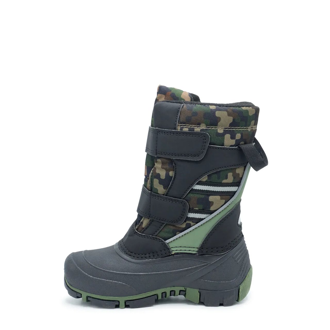 Youth Boy's Waterproof Double Velcro Pixel Winter Boot