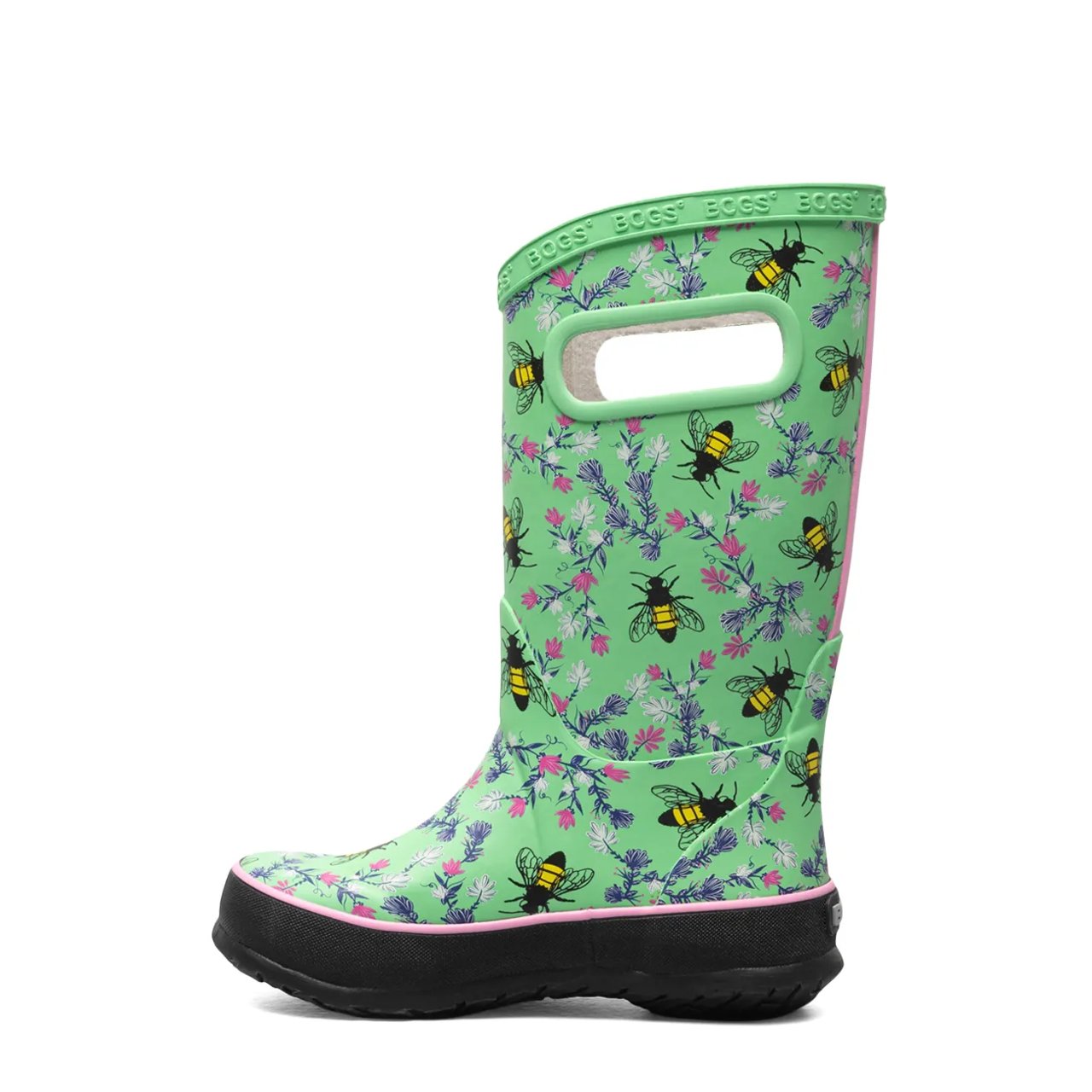 Youth Girl's Waterproof Bees Rainboot