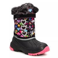 Youth Girls' Snowqueen Waterproof Winter Boot Black/Pink view