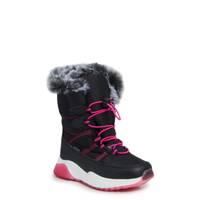 Youth Girls' Waterproof Winter Boot Black/Pink view