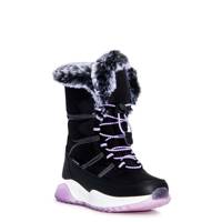 Youth Girls' Waterproof Shawn-M Winter boot BLACK/LILAC view