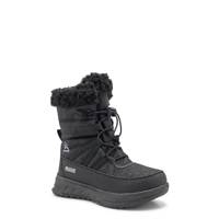 Youth Girl's Waterproof Stormy F Winter Boot BLACK GLITTER view