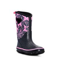 Youth Girls' Pink Stars Waterproof Winter Boot BLACK/PINK view