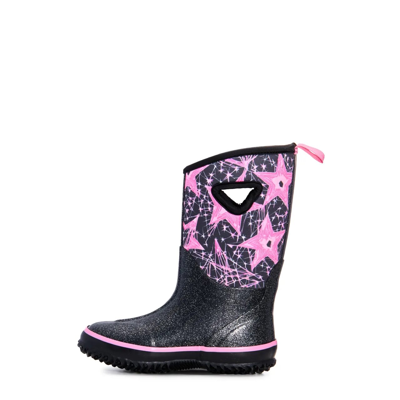 Youth Girls' Pink Stars Waterproof Winter Boot