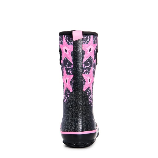 Youth Girls' Pink Stars Waterproof Winter Boot