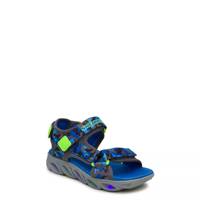 Youth Boys' S Lights Hypno-Splash Sun Breaks Sandal Blue/Lime view